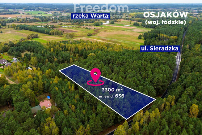 Działka budowlana w lesie 3300 m²