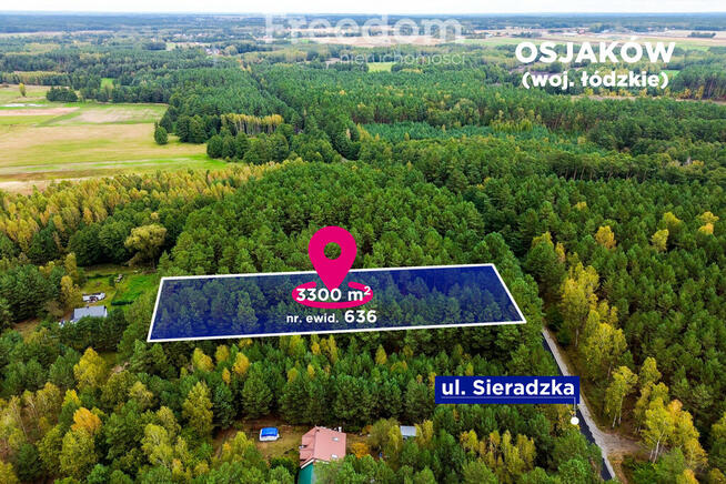 Działka budowlana w lesie 3300 m²
