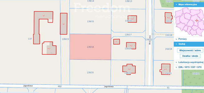 Działka uzbrojona 1445m2 -Cięciwa gm.Dębe Wielkie