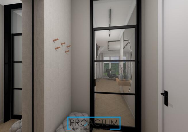 Nowoczesny dom szeregowy z ogródkiem i garażem