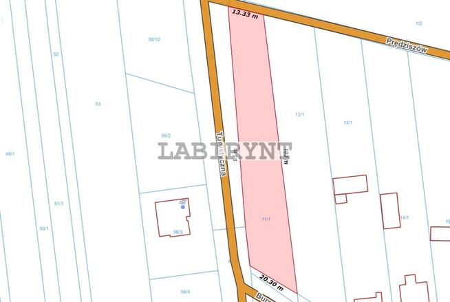 Mirów, działka budowlana, narożna, 1400m2, media