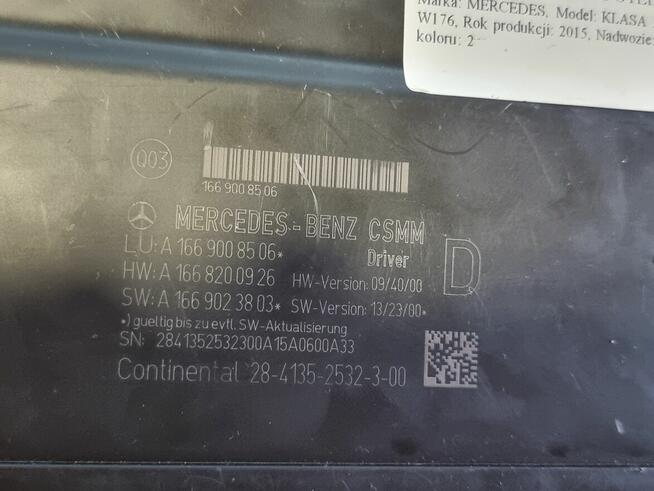 MODUŁ STEROWNIK FOTELA A1669008506 MERCEDES CLA W117 C117 W1