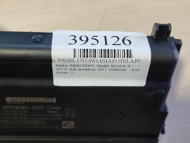 MODUŁ STEROWNIK FOTELA A1669008506 MERCEDES CLA W117 C117 W1