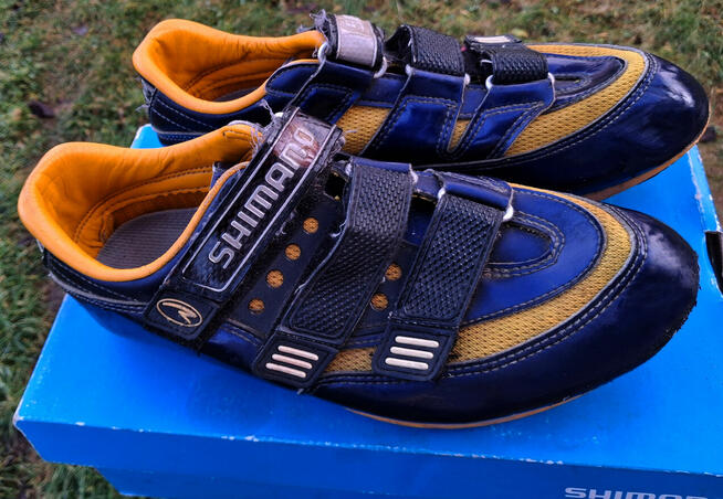 Buty rowerowe SPD szosowe Shimano Roz 44 z blokami