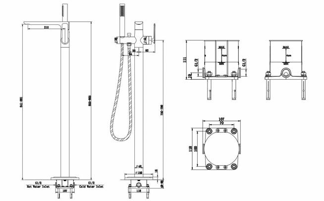 Sprzedam baterie wolnostojącą KOHLMAN