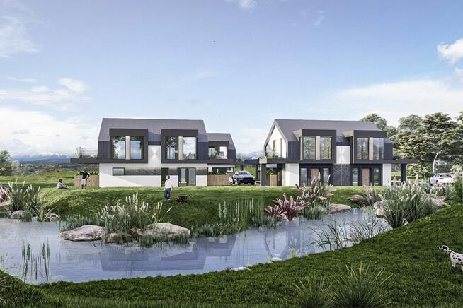 Duża działka budowlana z pozwoleniem na budowę .