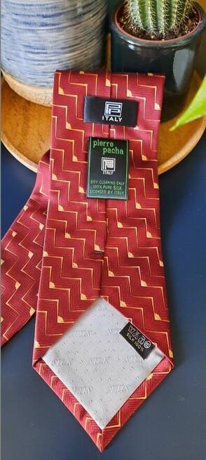 Jedwabny krawat Pierre Pacha - made in Italy-stan BDB