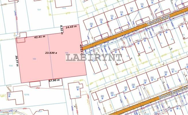 Nowa Cena! Przy M1 Północ 2366m2, wymiary 40x57