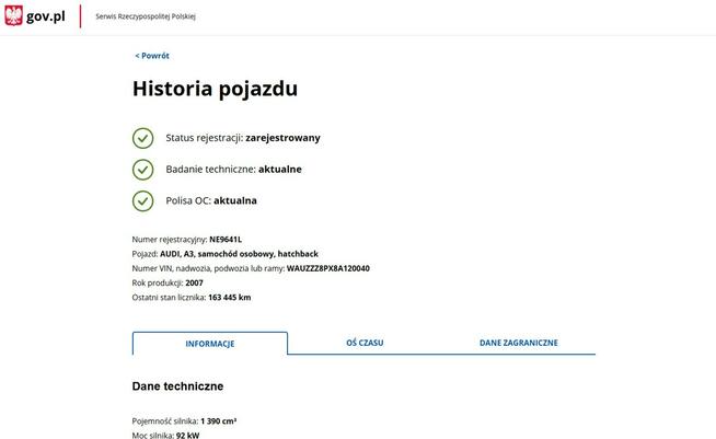 Audi A3 Benzyna Zarejestrowany Ubezpieczony