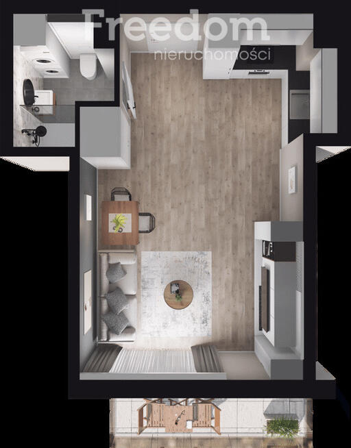 Nowe mieszkanie 1 pokojowe z balkonem | Mokotów