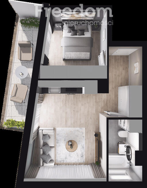 Słoneczne 2 pokojowe z dużym balkonem | Mokotów