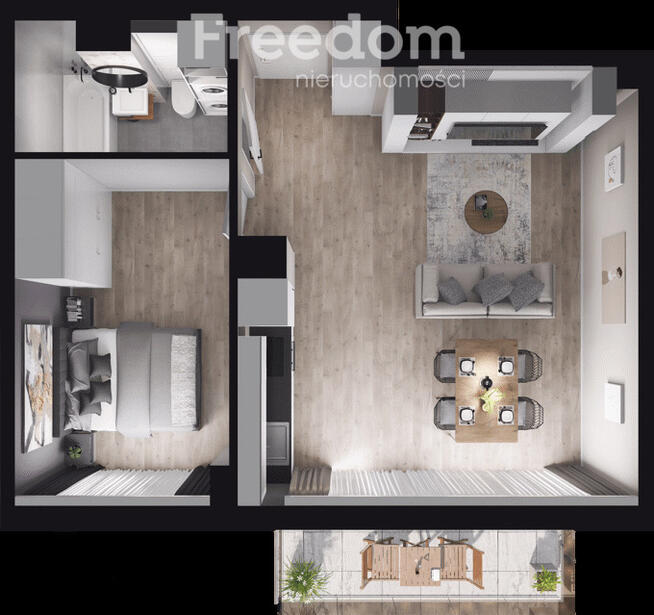 Słoneczne 2 pokojowe z balkonem | Mokotów