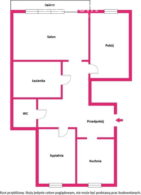 3-pokojowe mieszkanie z dużym balkonem na parterze
