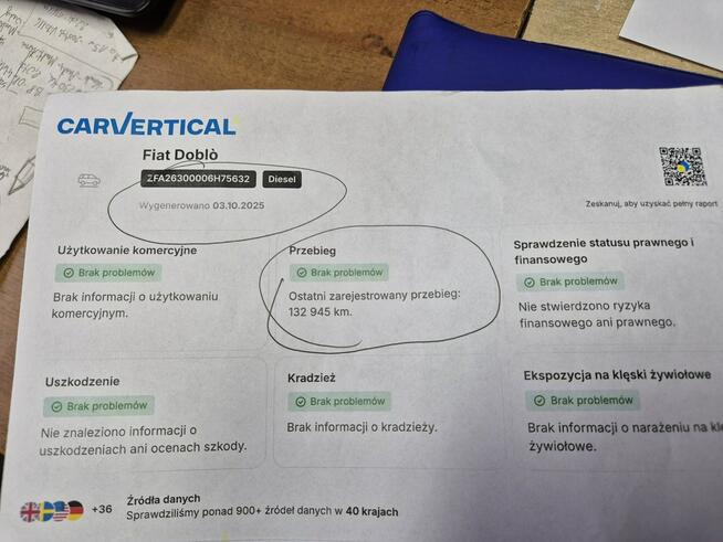 Fiat Doblo MAXI LONG Oryginał Bezwypadkowy Serwis do końca