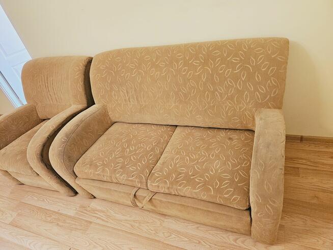 Sofa 2-osobowa rozkładana + fotel