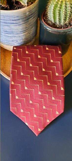 Jedwabny krawat Pierre Pacha - made in Italy-stan BDB