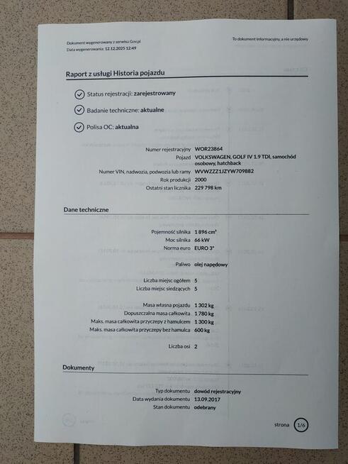 Volkswagen Golf 4 1.9TDI 90KM 2000 r