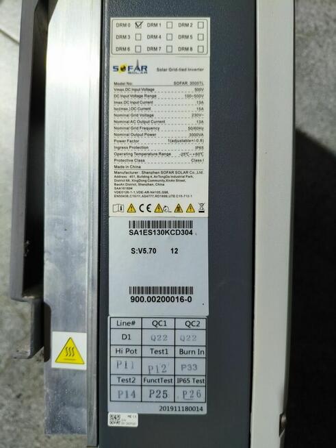 Falownik / inwerter sofar solar 3000tl