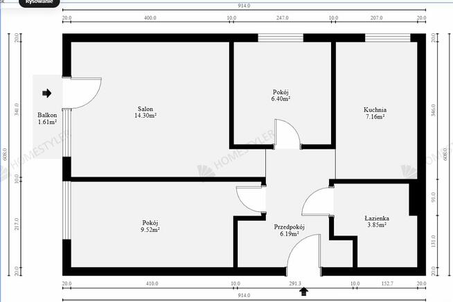 3-pokojowe mieszkanie 47,5m2 z oddzielną kuchnią w Otwocku