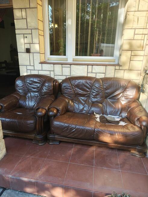 Meble skórzane zestaw