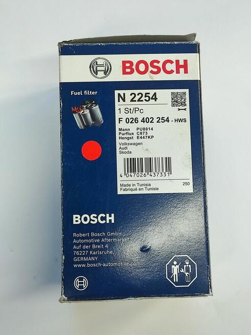 Filtr paliwa z czujnikiem wody Bosch N 2254 VAG