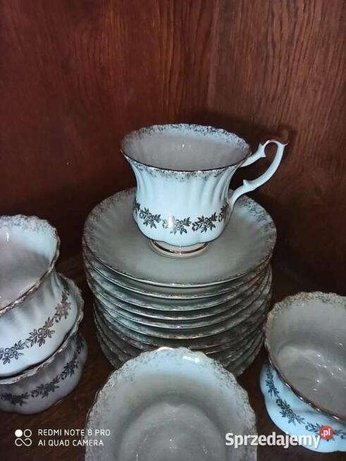 Dzbanek. Serwis Chodzież. Made in Poland. Srebrne kwiatki. K