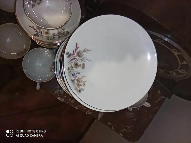 Dzbanek Serwis Royal Ivory, Bohemia. Łączka na porcelanie w