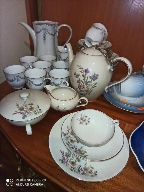 Dzbanek Serwis Royal Ivory, Bohemia. Łączka na porcelanie w