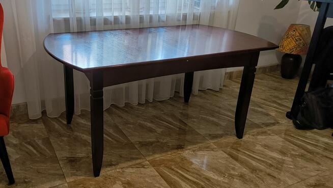 Stół Rozkładany Ciemny Zefam San Marino Rozsuwany drewniany