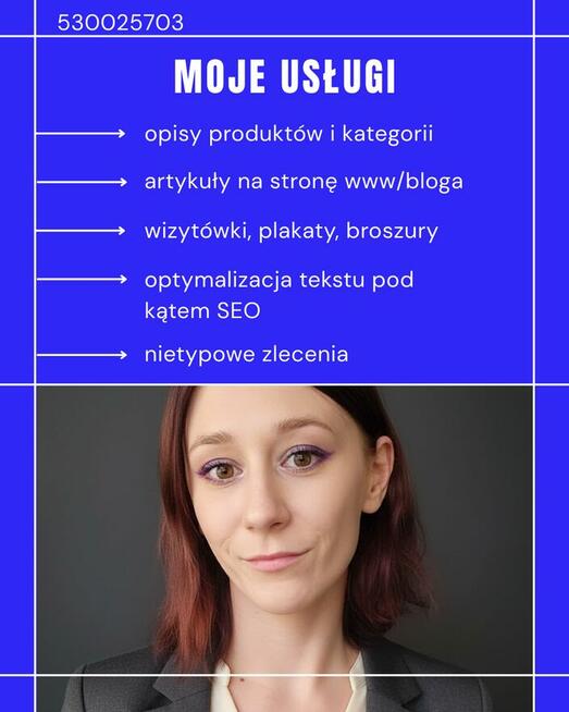 Copywriter- teksty na zamówienie