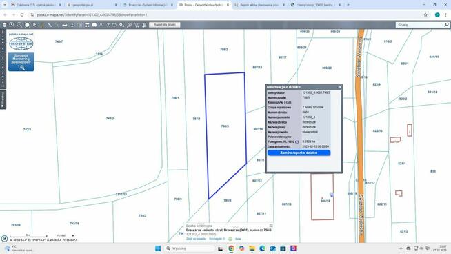 działka inwestycyjna przy S1