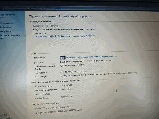 Laptop LENOVO T 500 Think Pad sprzedam.