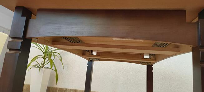 Stół Rozkładany Ciemny Zefam San Marino Rozsuwany drewniany