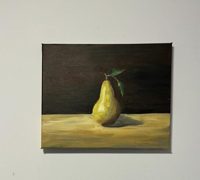 Gruszka- obraz olejny na płótnie 24x30 cm