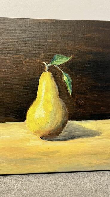 Gruszka- obraz olejny na płótnie 24x30 cm