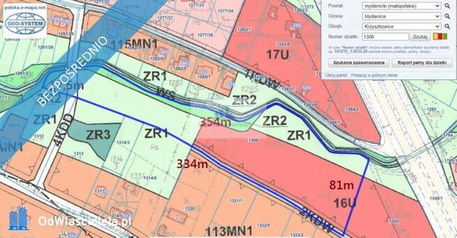 Działka komercyjna przy Zakopiance Krzyszkowice