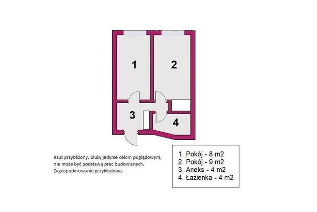 Kawalerka z wyodrębnioną sypialnią do wprowadzenia