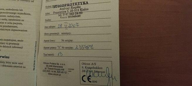 APARAT SŁUCHOWY ZAUSZNY OTICON EGO BTE P