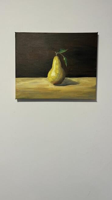 Gruszka- obraz olejny na płótnie 24x30 cm