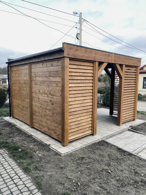 Solidna altana altanka z żaluzjami 400x400 MD DREWUTNIA