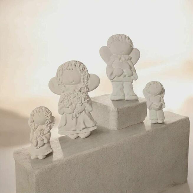 Aniołki z gipsu figurki dekoracyjne anioł