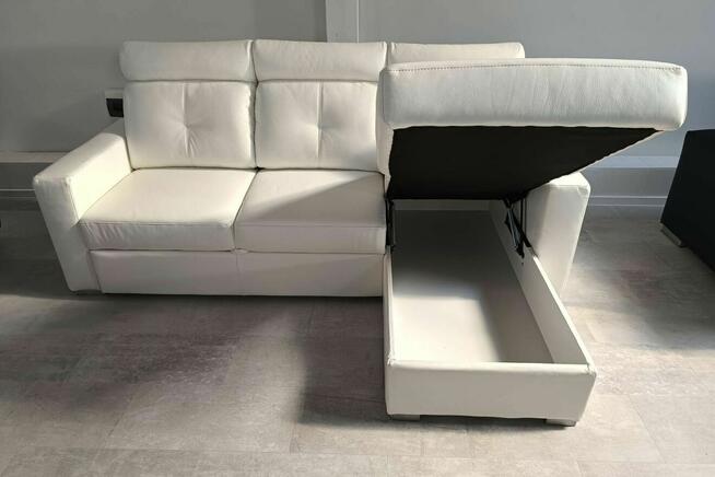 -20% Narożnik Monti, gruba skóra, spanie i pojemnik!