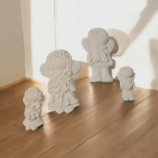 Aniołki z gipsu figurki dekoracyjne anioł