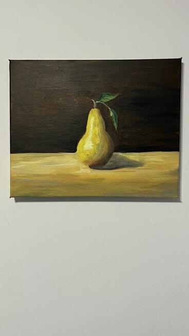 Gruszka- obraz olejny na płótnie 24x30 cm