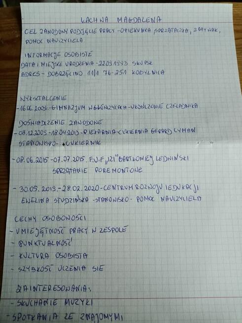 PILNIE SZUKAM JAKIEJKOLWIEK PRACY