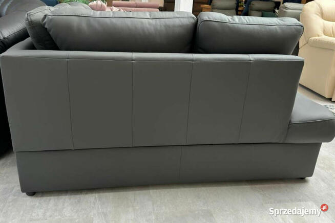 Narożnik MODERN -20% skóra naturalna 100% spanie + pojemnik!