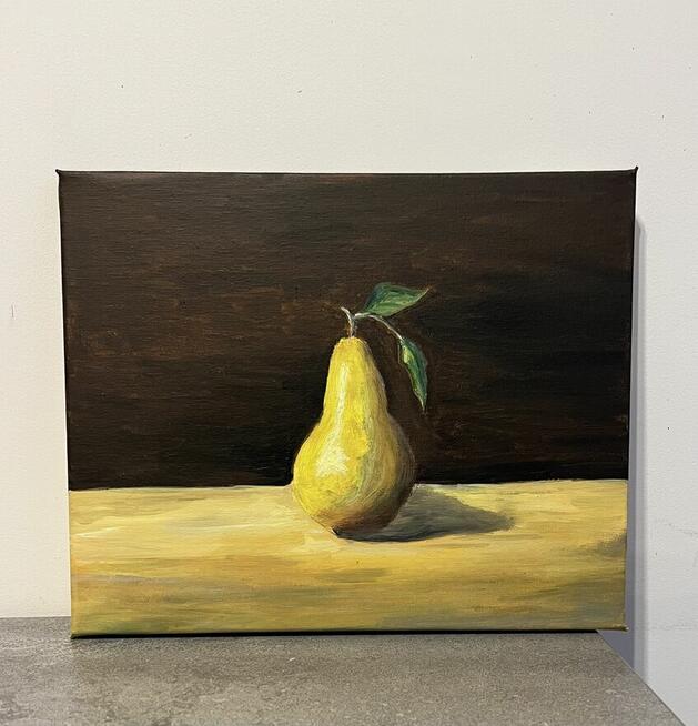 Gruszka- obraz olejny na płótnie 24x30 cm