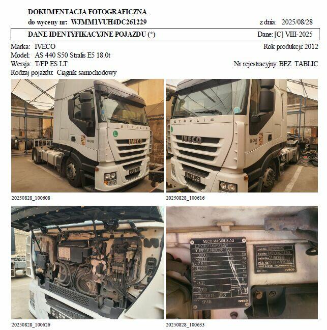 Ciągnik siodłowy Iveco AS 440 S50 Stralis E5 - 2012 r.