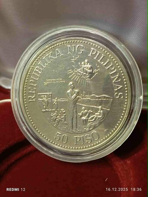 Filipiny. 50 Piso 1981, Jan Paweł II – SREBRO