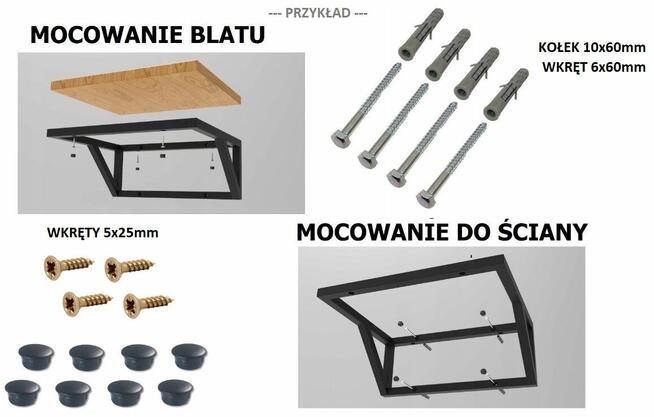 Konsola łazienkowa stelaż pod umywalkę loft stojak